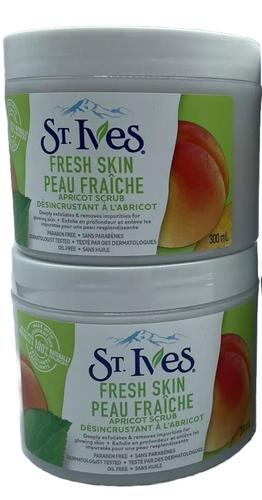 St. Ives Fresh Skin Exfoliating Apricot Scrub 10oz / 300ml - 2 pack