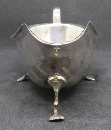 Plato de plata electroplato vintage victoriano antiguo patas salsa salsa barco jarra - Imagen 3 de 10