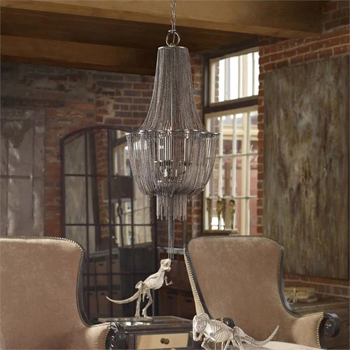 Uttermost Lezzeno 3 Draped Jewelry Chain Chandelier in Dark Bronze - Picture 3 of 3