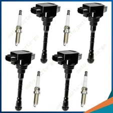 4x Ignition Coil 4x IRIDIUM Spark Plug for 19-21 Nissan Altima Rogue 2.5L UF861
