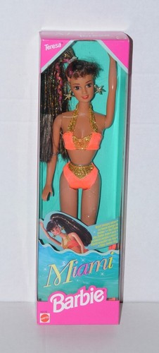Splash 'n color Teresa doll Barbie's friend NRFB Orange gold bathing suit Miami - Picture 2 of 8