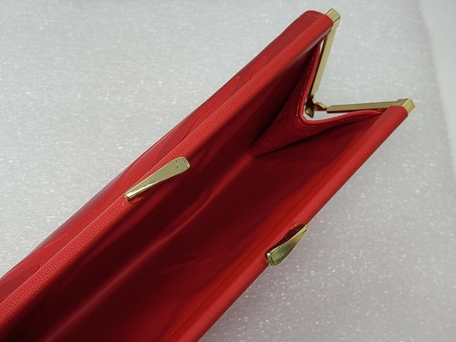 Vintage Avon Checkbook Clutch Wallet Red - Picture 2 of 6