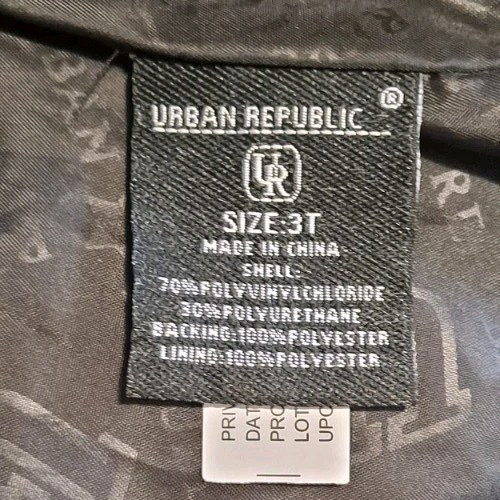 Chaqueta de cuero negra Urban Republic para niños talla 3T - Imagen 8 de 10