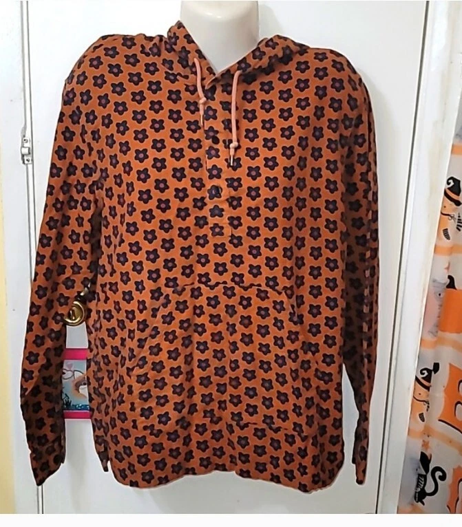 Sweat shirt Supreme Homme Medium Slim Fit Sweat à capuche marron Marine Bleu Flower Power B15