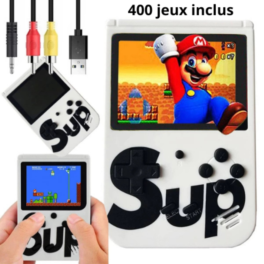 Mini console rétro portable 400 jeux – Recharge USB – Connexion TV – Idée cadeau