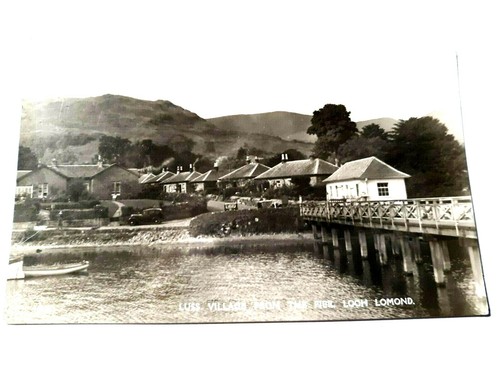 RPPC Luss Village Loch Lomond desde el muelle años 30 - Imagen 1 de 4