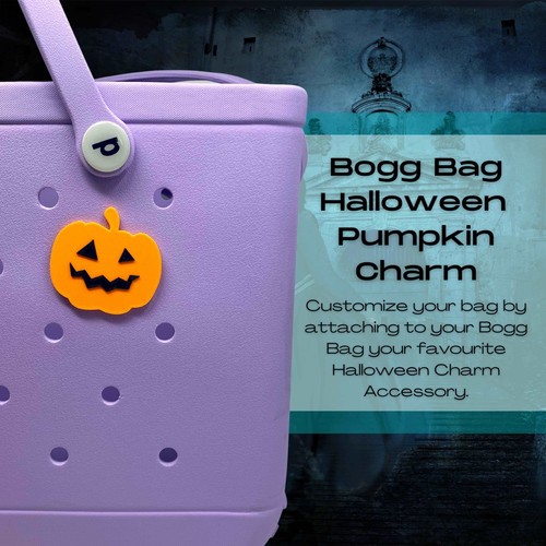 BOGLETS - Bolso de Mano de Halloween Dijes Compatibles con Bolsos Bogg (Jack O'Lantern) - Imagen 2 de 7