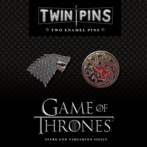 Game of Thrones Twin Pins: Stark and Targaryen Sigils: Two Enamel Pins (Enamel