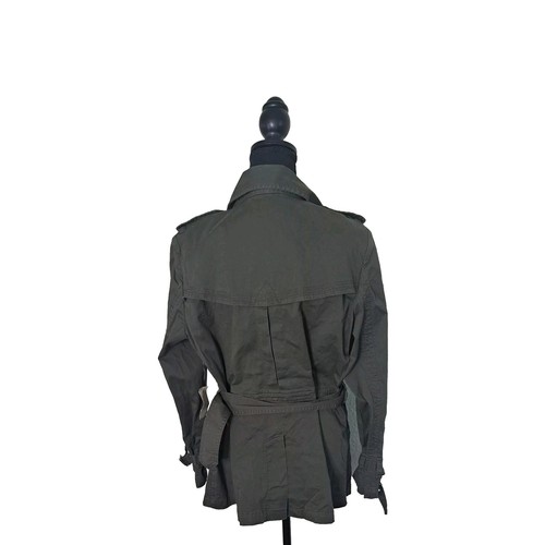 Coldwater Creek Classic | Olive Green Belted Utility Jacket Size 14 B27#13 - Picture 5 of 9
