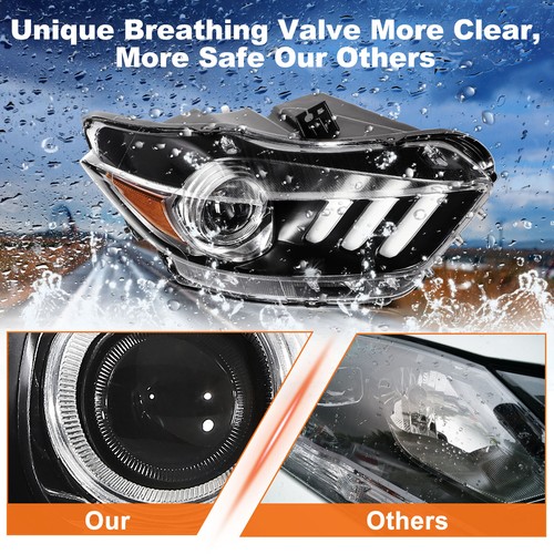 For 2015-2020 Ford Mustang Xenon Projector Right Passenger Headlight W/ LED DRL - Picture 7 of 12