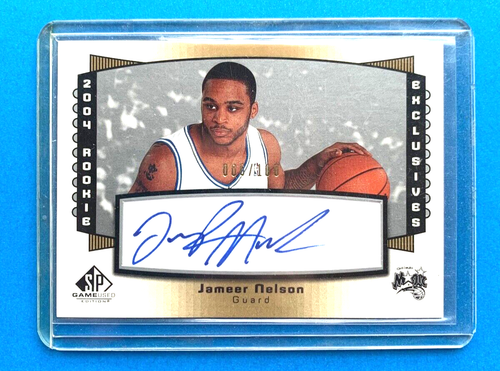 SP GAME USED 2004 05  JAMEER NELSON ROOKIE EXCLUSIVE AUTO RC  *006/199* - Picture 1 of 2