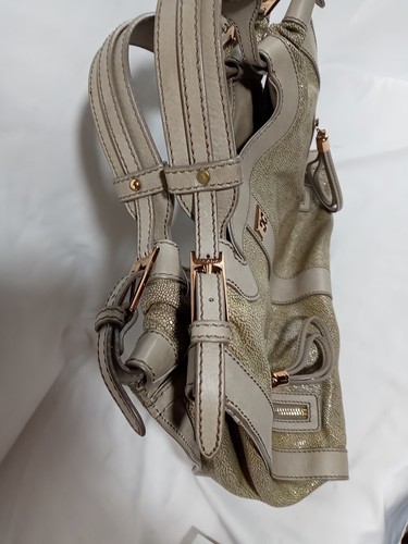 Auténtico bolso de mano italiano de cuero de serpiente Escada genuino beige - Imagen 12 de 12
