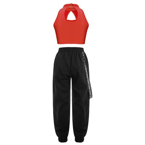 Kids Girls Top With Trousers Glittery Vest And Pants Recital Sweatsuit Street - Picture 22 of 58