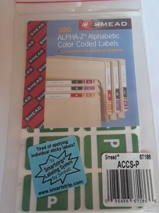 100 Labels per Pack Letter P Dark Green Smead AlphaZ ACCS Color-Coded Alphabetic Labels 67186 100 Labels per Pack Letter P Dark Green Smead AlphaZ ACCS Color-Coded Alphabetic Labels 67186