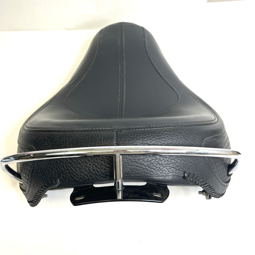 Harley Davidson Softail Leather & Vinyl Solo & Passenger Seat w/ Rail 2005-17 - Picture 9 of 22