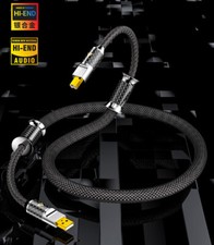 Pure silver alloy USB audio cable DAC decoder A-B sound card computer data cable