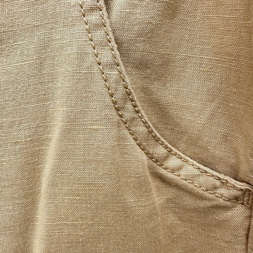 Tommy Hilfiger Pants Linen Blend Drawstring Casual Minimalist Khaki Size 12 - Picture 3 of 12