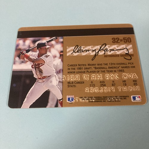 1995 Studio Manny Ramirez Gold #32 Cleveland Indians - Bild 2 von 2