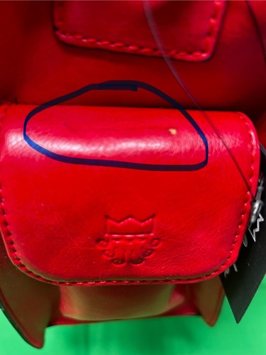 Locho Red Leather Camera Bag Satchel RED LEATHER NWT Flaw - Picture 6 of 19