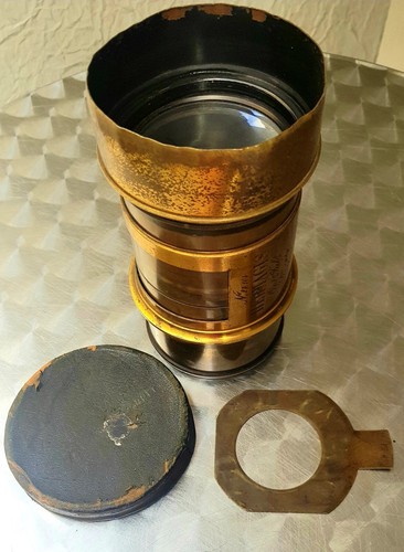 Large Messingobjektiv 7 7/8in - Brass Lens -hermagis Paris No. 23104 - Picture 7 of 12