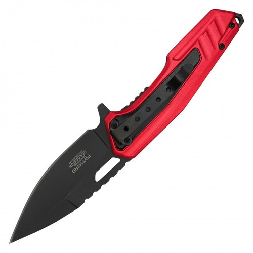 WARTECH - 8" Number 23 Black & Red Pocket Knife - Picture 2 of 5