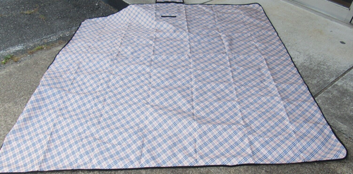 Outdoor Sand & Waterproof Picnic Blanket Beach Mat Beige Plaid 83.5" x 75.5" - Picture 4 of 4