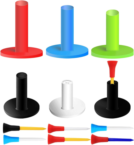 Golf Tees Driving Range Tee Rubber Tees for Golf Mats Value 6 Rubber Tees and 6  - Picture 12 of 13