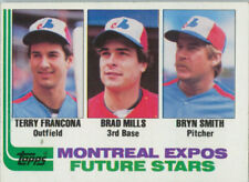1982 Topps #118 Terry Francona Brad Mills Bryn Smith RC Rookie Montreal Expos