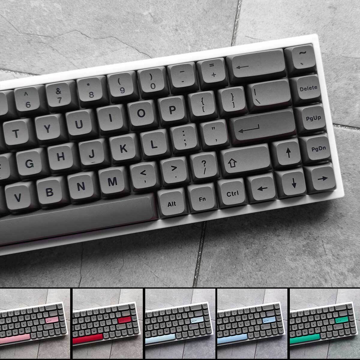 Gray Black PBT Keycaps Set XDA 133 keys Multi-clolors for Cherry