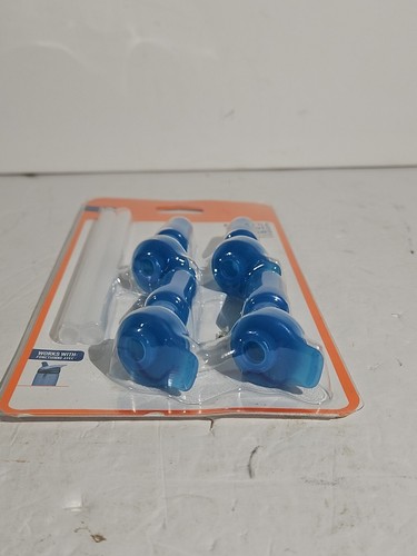 Kinder Flaschenbeißventile & Strohhalme - 4 Beißventile & 2 Strohhalme - Himmelblau - Bild 7 von 7