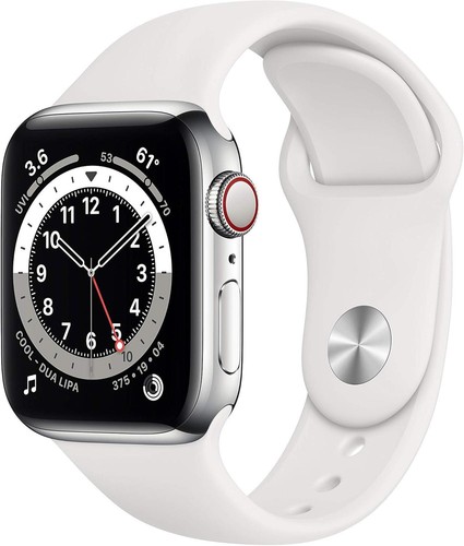 Apple Watch Series 6 Stainless Steel 44MM - Silver/White - 4G - A2376 - Picture 7 of 12