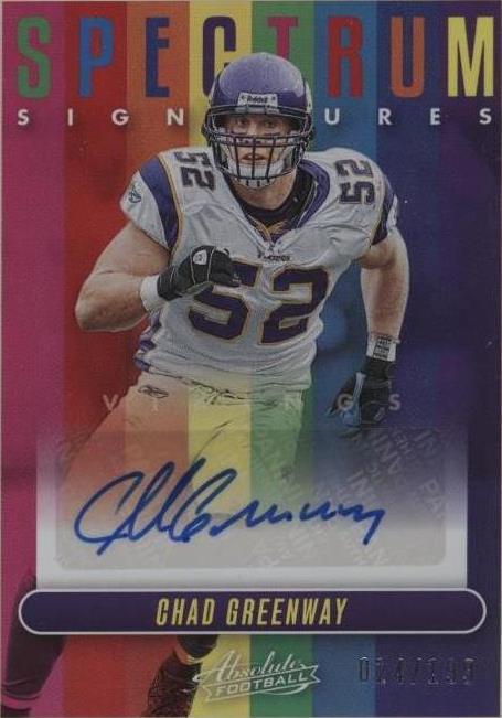 2023 Panini Absolute Chad Greenway #SPEC-CGW - 1 of 2