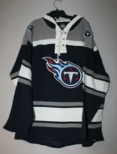 New NFL Tennessee Titans old time jersey style mid weight cotton hoodie men's M