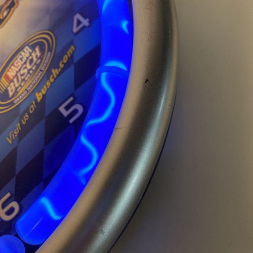 Busch NASCAR Racing Orologio al Neon Insegna Birra - Foto 7 di 15