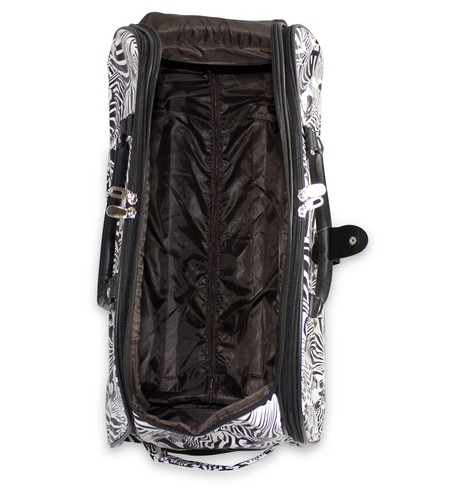 Unisex Printed Wheeled Trolley Holdall Hand Luggage Weekend Wheelie Cabin Bags - Picture 89 of 132