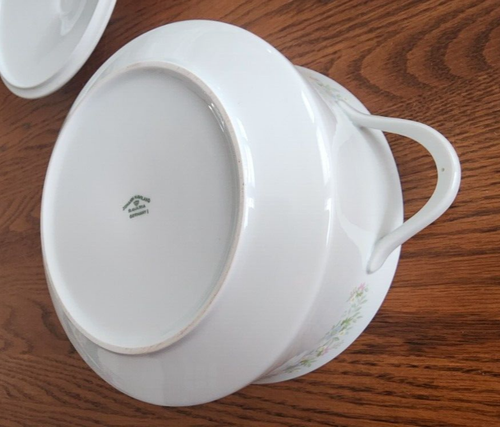 Forever Spring Baking Casserole 10" W Round Haviland Pink Green Blue Platinum ! - Picture 17 of 21
