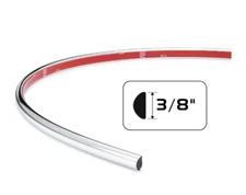 Cowles 37-650 Chrome Half Round Molding - 3/8" x 50' 