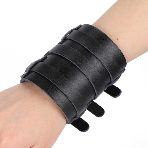 2 Teiliges Breite Leder Armband Schmuck Breit Herren Lederarmband Verstellbares - Bild 8 von 12