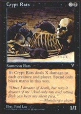 MTG magic cards 1x Crypt Rats Visions NM-Mint, English