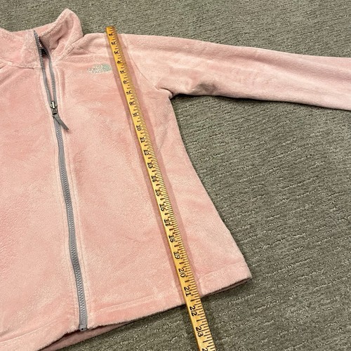 The North Face Jacket Girls Large Pink Gray Osolita Fleece Full Zip Outdoor Logo - Picture 7 of 16