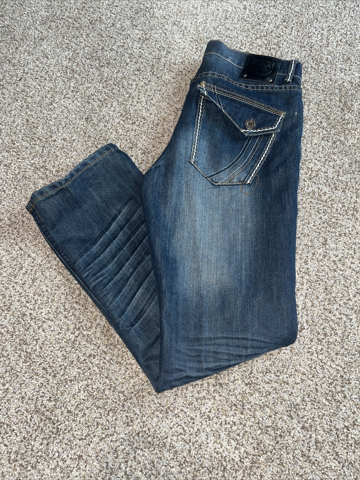 Ring of Fire Jeans Men's Blue Slim Straight Alvarado St Denim 33 (32x32)