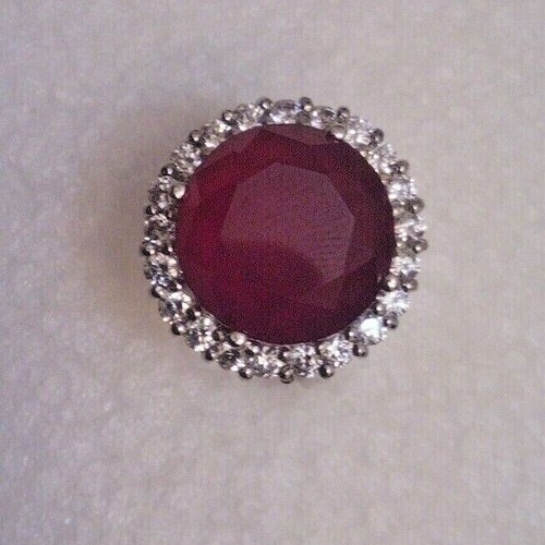 925 Sterlingsilber Ring, violett rot mit CZ Pflasterstein - Bild 2 von 4