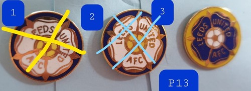 LUFC Leeds United Pin Badge -White Rose crest from Club shop - Sold Separately - Picture 3 of 3