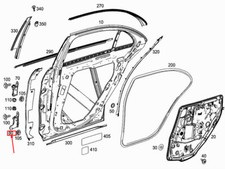 Mercedes-Benz S W222 Türscharnier hinten rechts unten A2227308403 NEU ORIGINAL