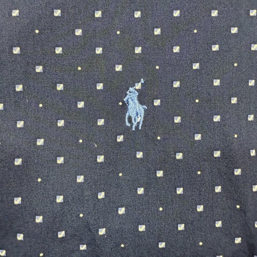 Polo Ralph Lauren Hemd Herren XL Navy Blau Geometrisch Slim Fit Oxford Twill Pony - Bild 2 von 10