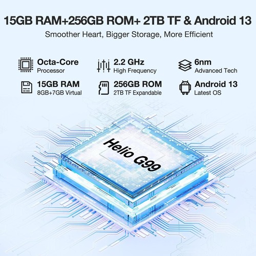 DOOGEE SMINI 4.5" Rugged Smartphone 15GB RAM +256GB ROM Android 13 Phone NFC - Picture 4 of 8