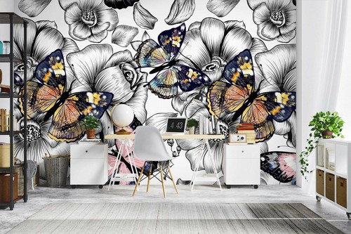 3D Big Butterfly ZHU714 Wallpaper Wall Mural Removable Self-adhesive Zoe - Bild 2 von 5