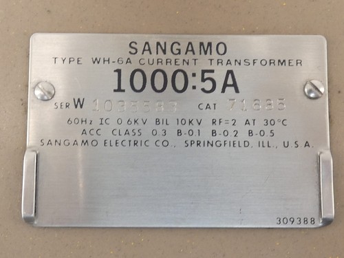 1000:5 Sangamo 71685 Current Transformer Type WH-6A - Picture 4 of 5