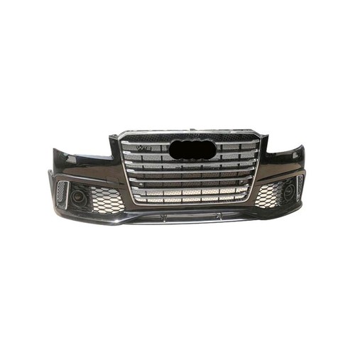 RS8 Style Front Bumper Cover With Grille & Fog Lights Fit For Audi A8 2014-2018 - Picture 4 of 7