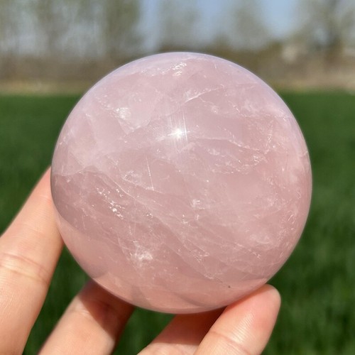 0.54kg Cristal Cuarzo Rosa Natural Esfera Cuarzo Cristal Bola Decoración Regalo 73mm - Imagen 6 de 21